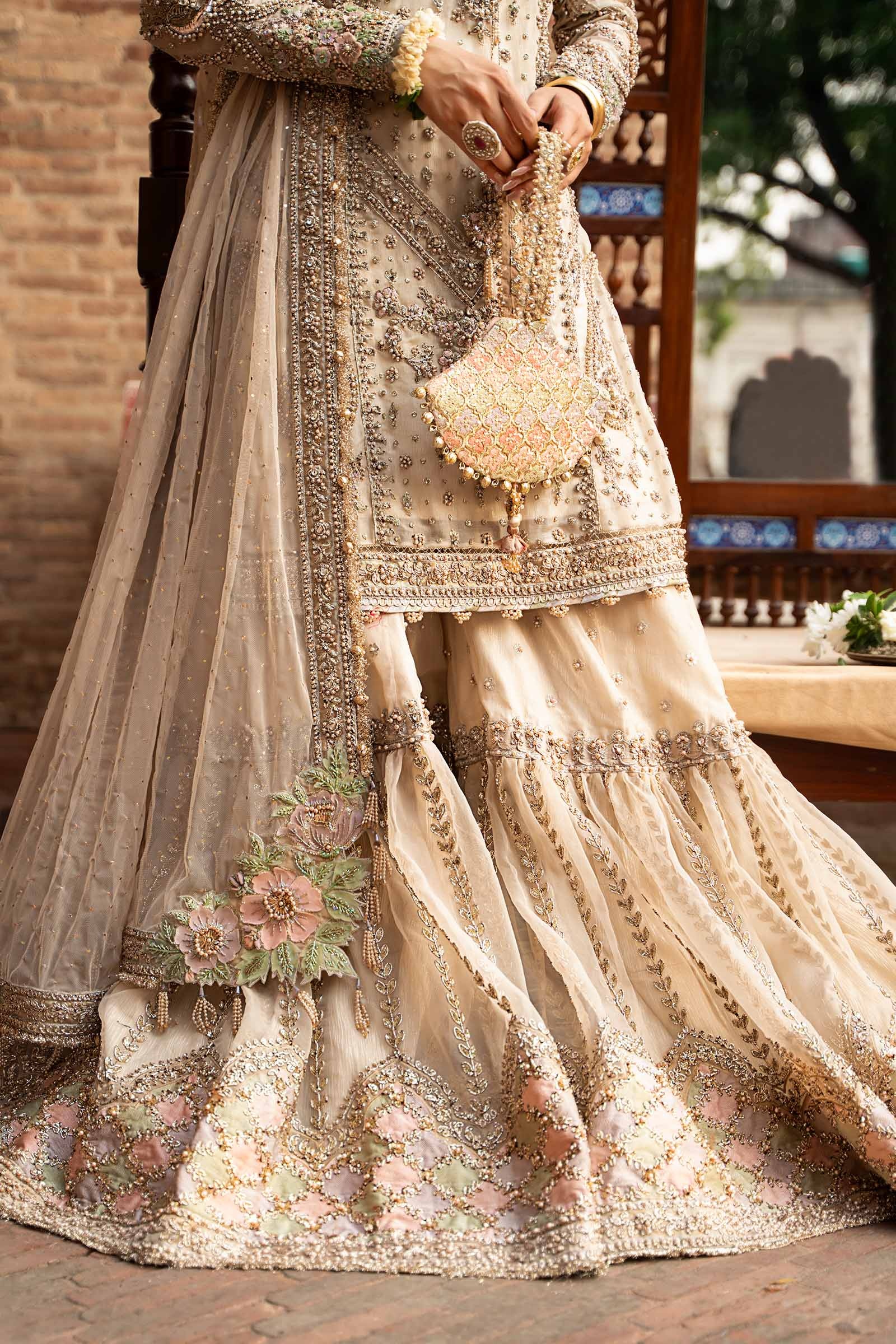 Maria B - Ishtar Pakistani fashion outfit in ivory tones.